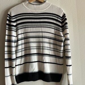 Laura Scott Men's Crewneck Sweater in Black, White, and Gray